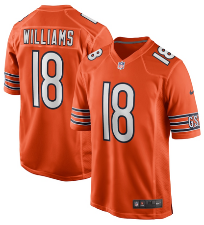 NFL Chicago Bears Williams, Odunze, Payton, Moore, Fields  and Customize Name/Number Jerseys - Quality Fabric Jersey