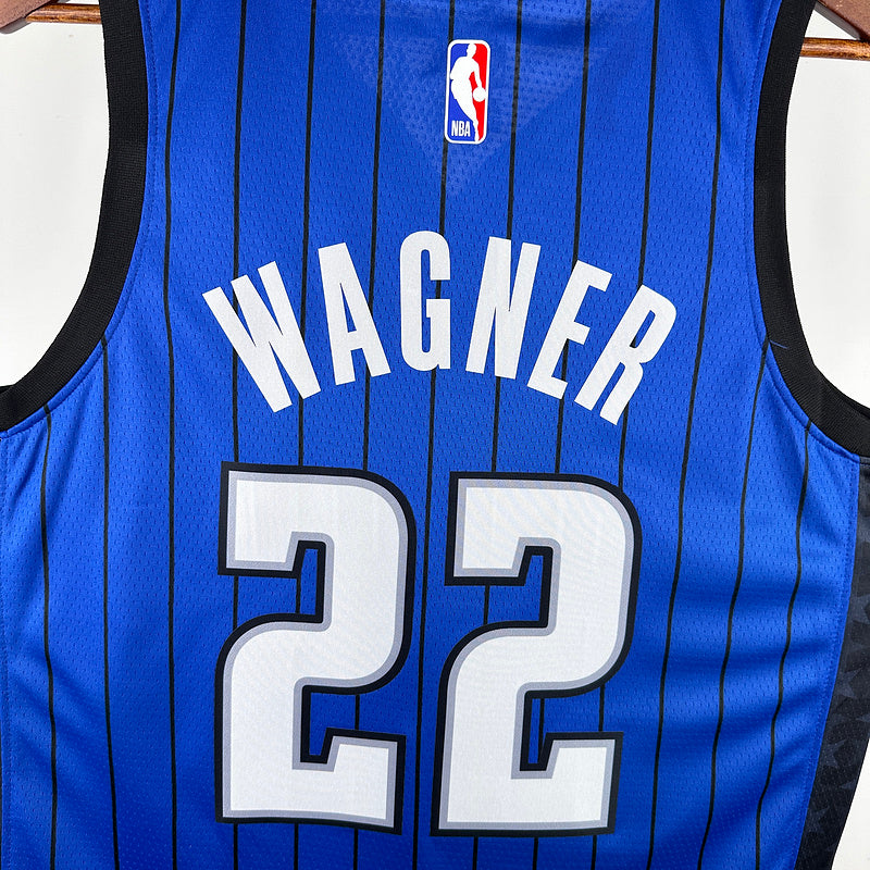 2024/25 Orlando Magic WAGNER #22 Sapphire Blue NBA Jerseys Hot Pressed