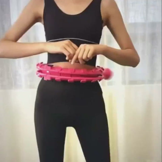 Premium Adjustable Non-Drop Smart Slimming Hula Hoop - 360-Degree Massage Abdominal Toning & Centrifugal Cardio Fitness Hoop