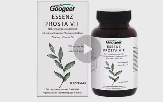 Googeer Prosta Vit Essenz Capsules – Zinc, Vitamin B6 & Standardized Herbal Complex for Men's Bladder Comfort, Testosterone Balance & Urinary Tract Health (60 Count)