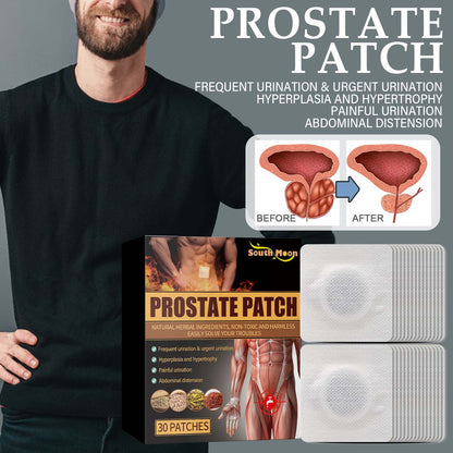 SOUTH MOON Men's Prostate Therapy Patch – Advanced Transdermal Navel Application Matrix for Bladder Control & Urinary Stream Support (30 Patches)
