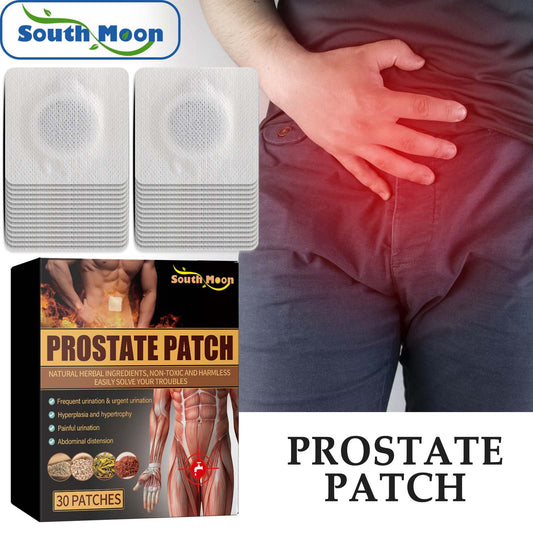 SOUTH MOON Men's Prostate Therapy Patch – Advanced Transdermal Navel Application Matrix for Bladder Control & Urinary Stream Support (30 Patches)