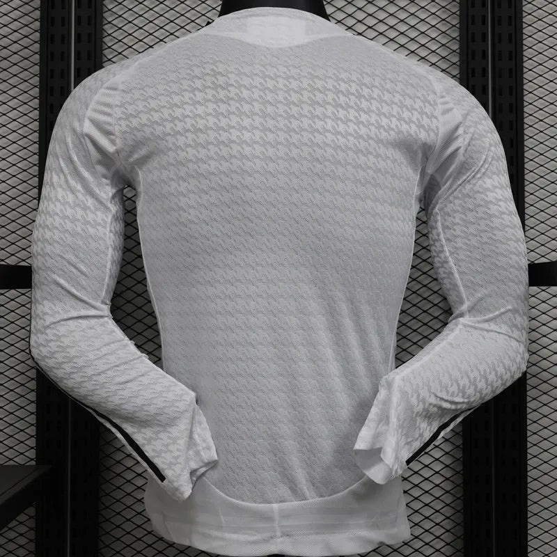 Real Madrid Home Long Sleeve Player Version Soccer Jersey