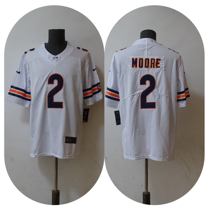 NFL Chicago Bears Williams, Odunze, Payton, Moore, Fields  and Customize Name/Number Jerseys - Quality Fabric Jersey